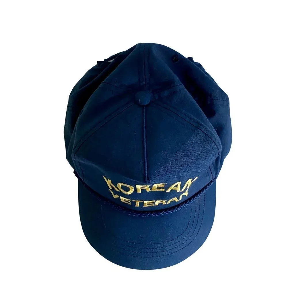 Korean Veteran Snap Back Hat Blue and Gold